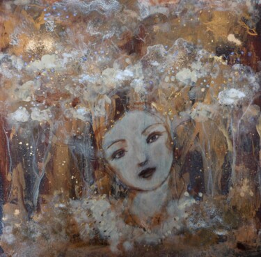Картина под названием "Forest mind" - Loetitia Pillault, Подлинное произведение искусства, Акрил