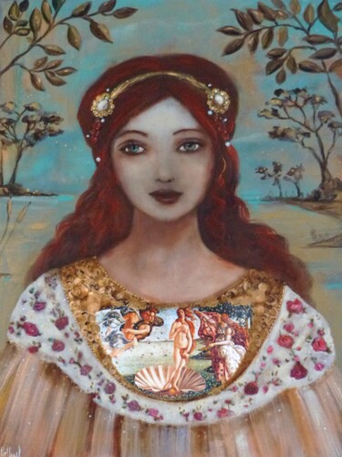 Malerei mit dem Titel "Il cuore di Venere" von Loetitia Pillault, Original-Kunstwerk, Acryl