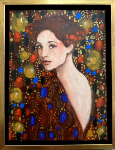 Painting titled "Anthéa" by Loetitia Pillault, Original Artwork, Acrylic