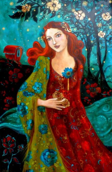 Peinture intitulée "Des fleurs pour ma…" par Loetitia Pillault, Œuvre d'art originale, Huile