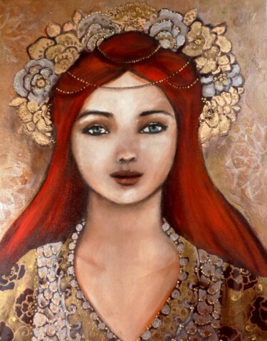 Painting titled "Eleanor" by Loetitia Pillault, Original Artwork, Acrylic