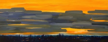 Ζωγραφική με τίτλο "sunset" από Виталий Белодед, Αυθεντικά έργα τέχνης, Λάδι