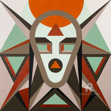 Картина под названием "OB_ERON X1" - Loferrie, Подлинное произведение искусства, Акрил Установлен на Деревянная рама для нос…