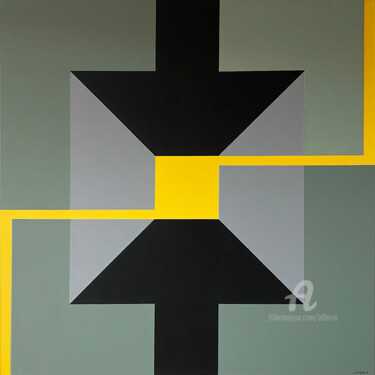 Malarstwo zatytułowany „ENERGY M6” autorstwa Loferrie, Oryginalna praca, Akryl Zamontowany na Drewniana rama noszy