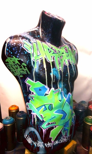 Painting titled ""Urban body "" by Yanle, Original Artwork, Spray paint