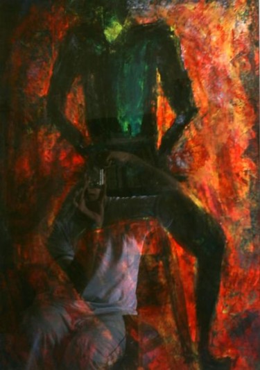 Painting titled "Lack of poise" by Khaled El Halapy, Original Artwork