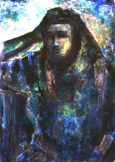 Painting titled "A woman from Egypt" by Khaled El Halapy, Original Artwork