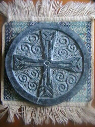 Γλυπτική με τίτλο "croix celtique" από Loic Carmes, Αυθεντικά έργα τέχνης