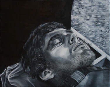 Картина под названием "Sleeper 2" - Loïc Desroeux, Подлинное произведение искусства, Масло