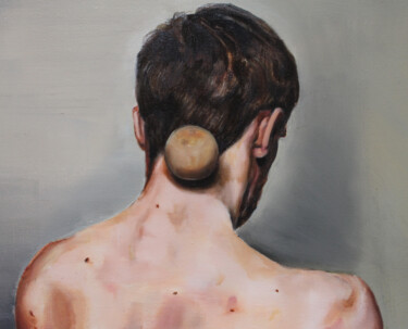 Peinture intitulée "The burden" par Loïc Desroeux, Œuvre d'art originale, Huile