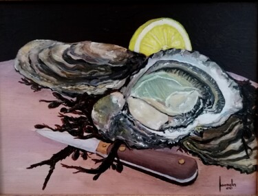 Painting titled "CRASSOSTREA GIGAS" by Loïc Gourmelen, Original Artwork, Oil