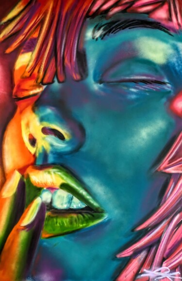 Pintura titulada "Hautes couleures" por Loic Kriegel, Obra de arte original, Pintura al aerosol
