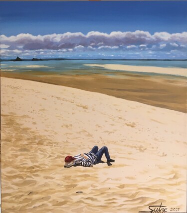 Malerei mit dem Titel "de la solitude à la…" von Loic Sutre, Original-Kunstwerk, Acryl