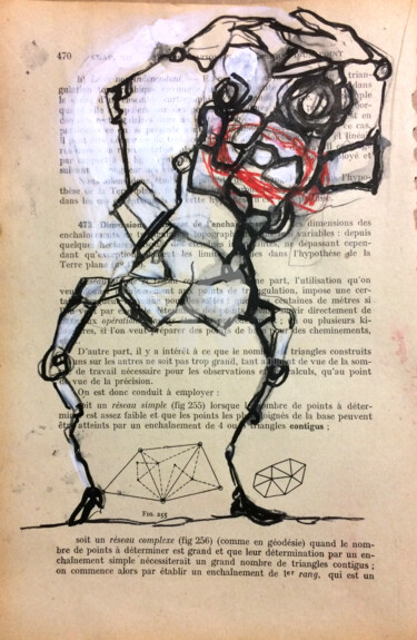 Dibujo titulada "Monstre éducatif 25" por Loic Tarin (Doudoudidon), Obra de arte original