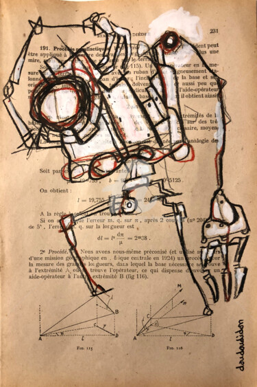 Disegno intitolato "Monstre éducatif 27…" da Loic Tarin (Doudoudidon), Opera d'arte originale, Matita