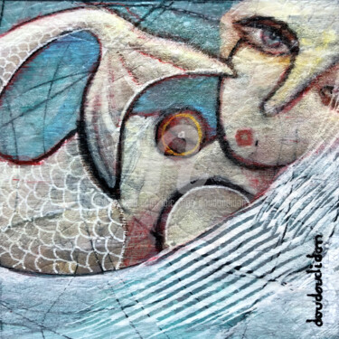 Peinture intitulée "Sirène passante" par Loic Tarin (Doudoudidon), Œuvre d'art originale, Acrylique