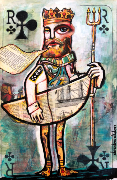 Peinture intitulée "L'amiral - doudoudi…" par Loic Tarin (Doudoudidon), Œuvre d'art originale, Acrylique
