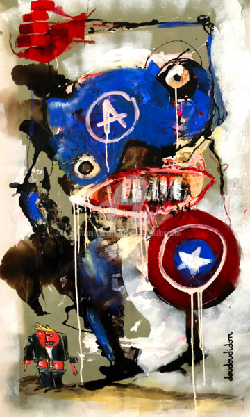 绘画 标题为“Capitaine anarchie” 由Loic Tarin (Doudoudidon), 原创艺术品, 丙烯