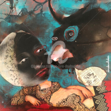 Peinture intitulée "La confession" par Loic Tarin (Doudoudidon), Œuvre d'art originale, Acrylique
