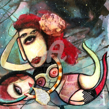 Картина под названием "Evasion" - Loic Tarin (Doudoudidon), Подлинное произведение искусства, Акрил