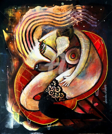 Картина под названием "Canapé spacial" - Loic Tarin (Doudoudidon), Подлинное произведение искусства, Акрил