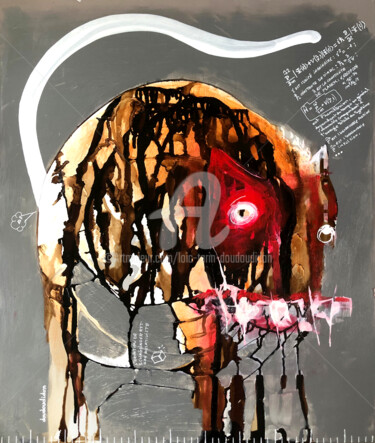 Pintura titulada "Le Chat de Schrödin…" por Loic Tarin (Doudoudidon), Obra de arte original, Acrílico