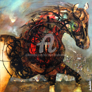 La Nature trouve toujours un chemin Peinture intitulée "La Nature trouve to…" par Loic Tarin (Doudoudidon), Œuvre d'art originale, Acrylique