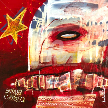Schilderij getiteld "Etoile à suivre" door Loic Tarin (Doudoudidon), Origineel Kunstwerk, Acryl