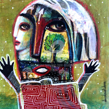 Painting titled "Solastalgie" by Loic Tarin (Doudoudidon), Original Artwork, Acrylic