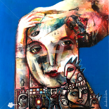 Pintura titulada "Soufle du commencem…" por Loic Tarin (Doudoudidon), Obra de arte original, Acrílico Montado en Bastidor de…