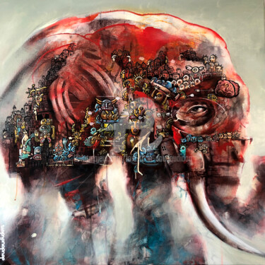 Peinture intitulée "Nous jurons de ne p…" par Loic Tarin (Doudoudidon), Œuvre d'art originale, Acrylique