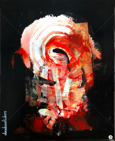 Painting titled "Human Radiography A…" by Loic Tarin (Doudoudidon), Original Artwork, Acrylic