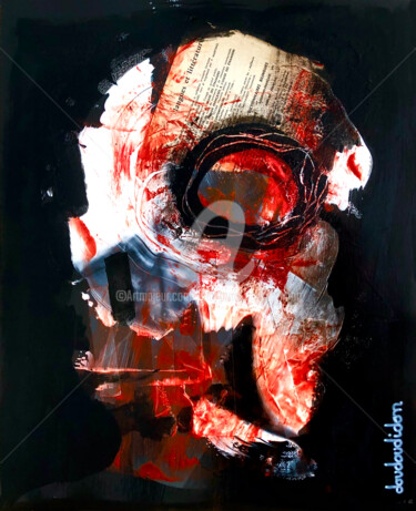 Malerei mit dem Titel "Human Radiography S…" von Loic Tarin (Doudoudidon), Original-Kunstwerk, Acryl