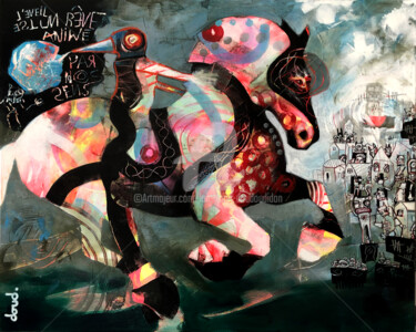 Pintura titulada "L'eveil est un reve…" por Loic Tarin (Doudoudidon), Obra de arte original, Acrílico Montado en Bastidor de…