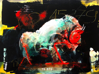 Картина под названием "Bison 15 279" - Loic Tarin (Doudoudidon), Подлинное произведение искусства, Акрил