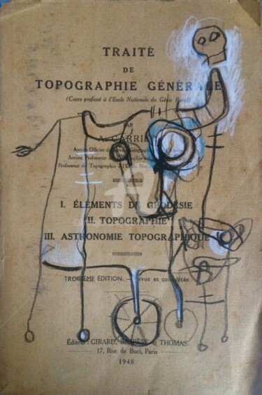 Dessin intitulée "Vaches sur page de…" par Loic Tarin (Doudoudidon), Œuvre d'art originale, Crayon