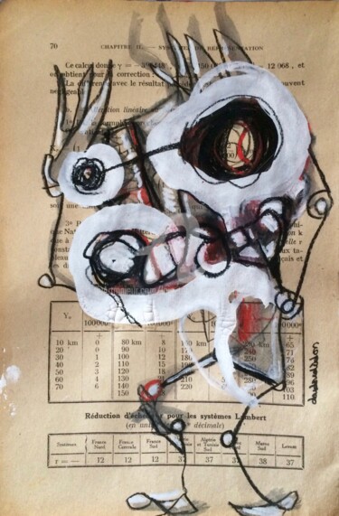 Pintura titulada "Monstre éducatif 7" por Loic Tarin (Doudoudidon), Obra de arte original, Acrílico
