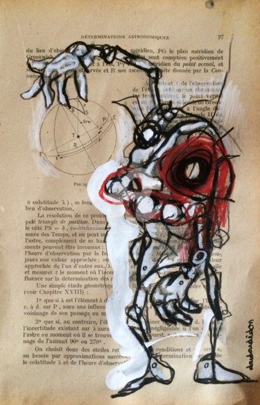Pintura titulada "Monstre éducatif 11" por Loic Tarin (Doudoudidon), Obra de arte original, Acrílico