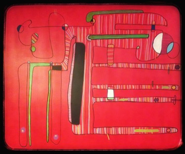 Peinture intitulée "La Mante à tricot r…" par Loic Larguier, Œuvre d'art originale, Acrylique