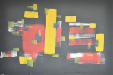 Painting titled "Appartement" by Loic Larguier, Original Artwork, Acrylic