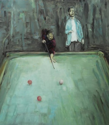 绘画 标题为“台球系列” 由平 刘, 原创艺术品, 油
