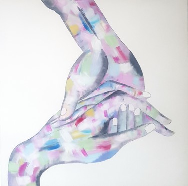 Peinture intitulée "Main dans la main" par Lola Lea, Œuvre d'art originale, Acrylique