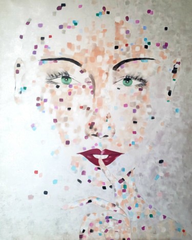 Painting titled "Collection portrait…" by Lola Lea, Original Artwork, Acrylic