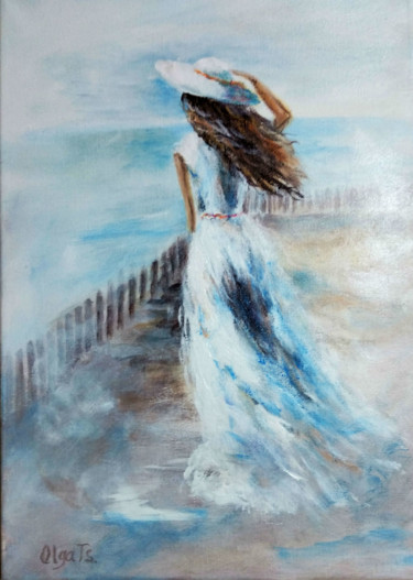 Painting titled "Song of the wind wo…" by Olga Tsyhypko, Original Artwork, Acrylic