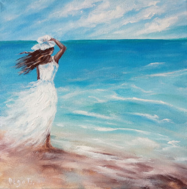Pittura intitolato "Summer breeze #2 oc…" da Olga Tsyhypko, Opera d'arte originale, Acrilico Montato su Telaio per barella i…