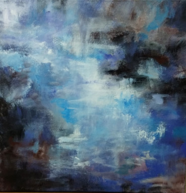Pittura intitolato "River of Opportunit…" da Olga Tsyhypko, Opera d'arte originale, Acrilico Montato su Telaio per barella i…