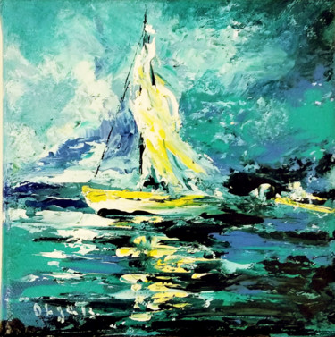 Pittura intitolato "Before the storm sa…" da Olga Tsyhypko, Opera d'arte originale, Acrilico Montato su Telaio per barella i…
