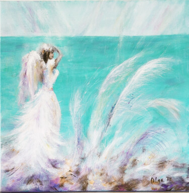 Malerei mit dem Titel "Guardian Angel pain…" von Olga Tsyhypko, Original-Kunstwerk, Acryl