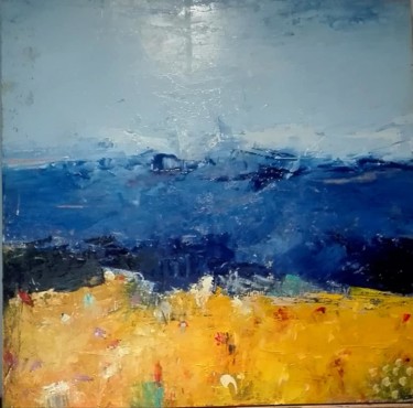 Pintura titulada ""Campo y mar"" por Lola Castillejo Ribera, Obra de arte original, Oleo