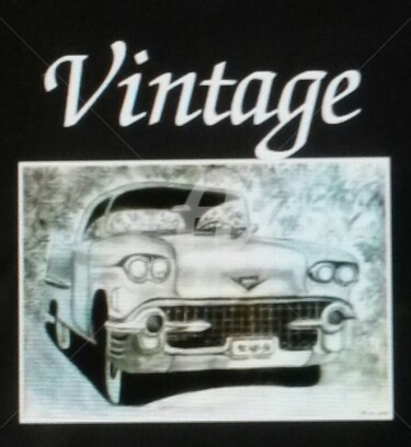 绘画 标题为“Cadillac Vintage  i…” 由Lola Design59, 原创艺术品, 丙烯